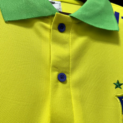 Camisola 22/23 Brasil Polo Yellow Pre-Match Training