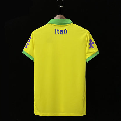 Camisola 22/23 Brasil Polo Yellow Pre-Match Training