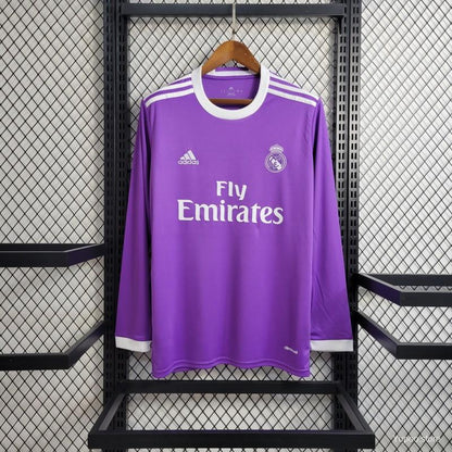 Camisola Retro 17/18 Real Madrid Long Sleeve Away