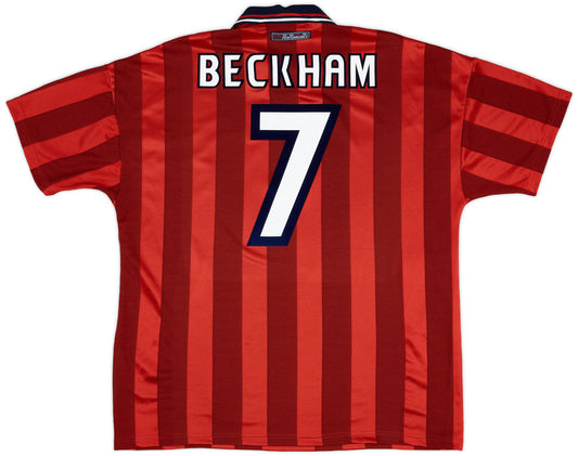 Camisola Retro 1997-99 England Away Shirt Beckham #7