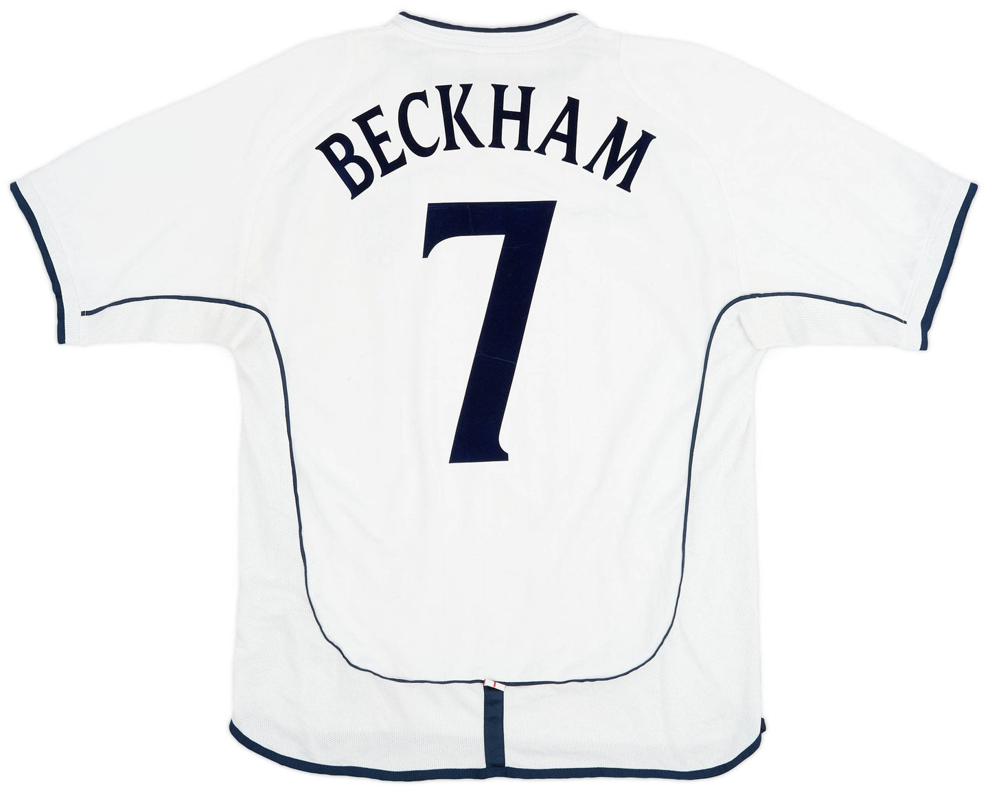 Camisola Retro 2001-03 England Home Shirt Beckham #7