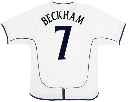 Camisola Retro 2001-03 England Home Shirt Beckham #7