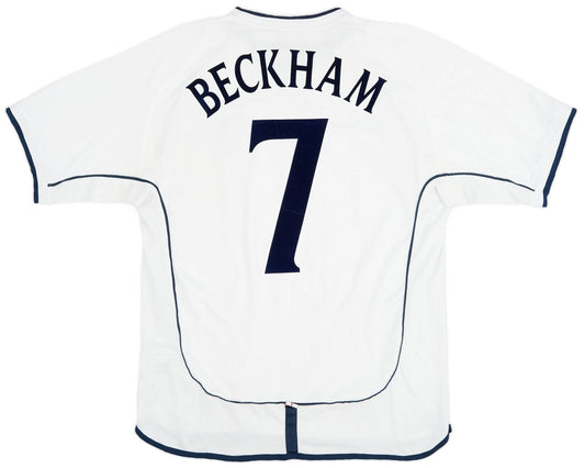 Camisola Retro 2001-03 England Home Shirt Beckham #7