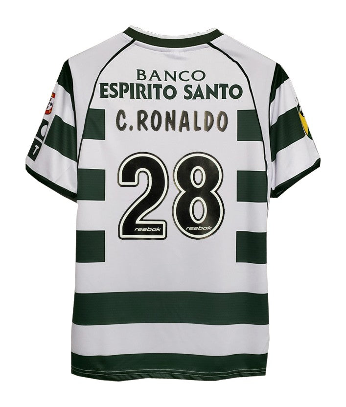 Camisola Retro 2002-03 Sporting Home Shirt C. Ronaldo #28