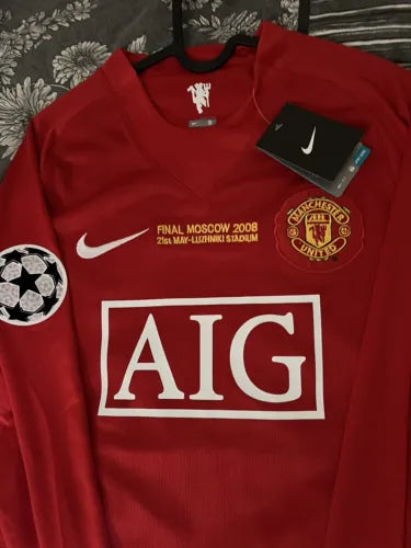 Camisola Retro 2008 UCL Final Manchester United Nike Long Sleeve Jersey