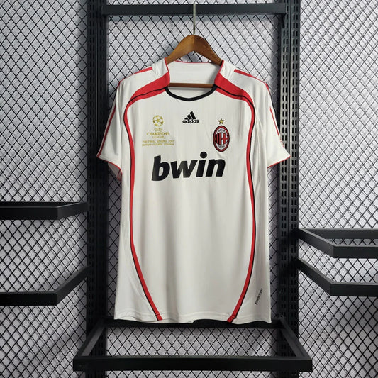 Camisola Retro 06/07 AC Milan Away Final Champions League - Branca